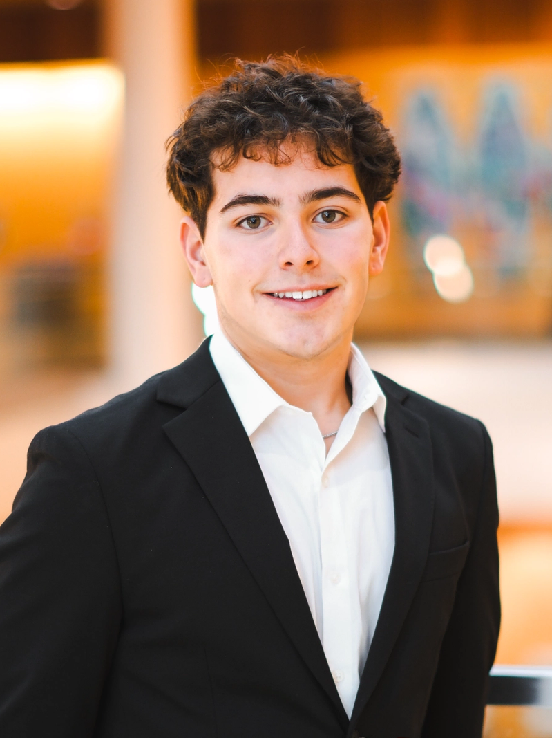 Teenage boy in suit